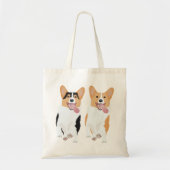 Corgis runnen tote bag (Voorkant)