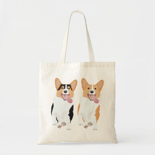 Corgis runnen tote bag (Voorkant)