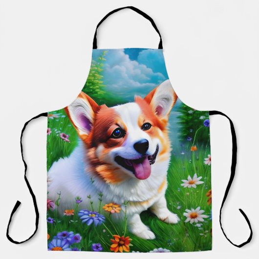 Corgi's tuin schort (Voorkant)