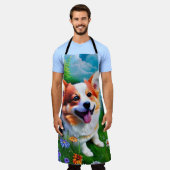 Corgi's tuin schort (Gedragen)