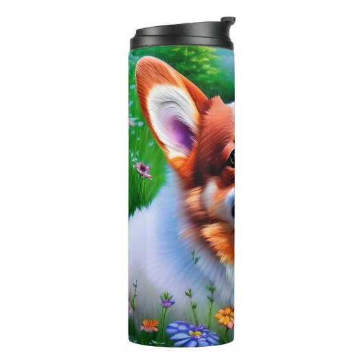 Corgi's tuin thermosbeker (Gedraaid links)