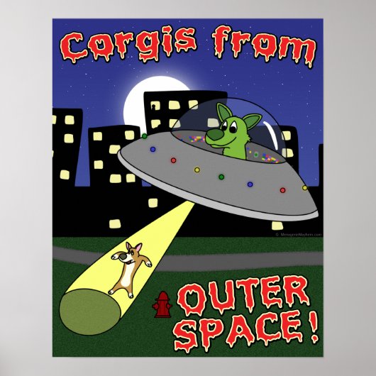 Corgis uit het Poster voor de buitenruimte (Voorkant)