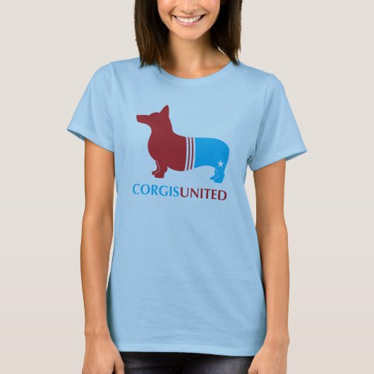 Corgis United Dames Baby Doll T-shirt (Voorkant)