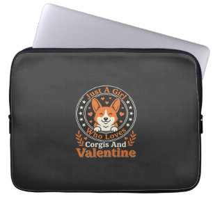 Corgis Valentijnsontwerp voor meisjes die van Corg Laptop Sleeve