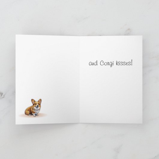 Corgi's verjaardagswensen Kaart (Binnen)