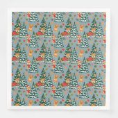Corgis versiert de kerstboom in het bos servet (Voorkant)