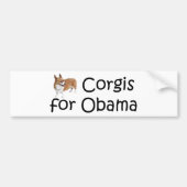 Corgis voor Obama Bumpersticker (Voorkant)