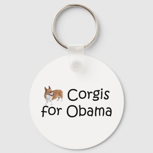 Corgis voor Obama Sleutelhanger (Voorkant)