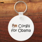 Corgis voor Obama Sleutelhanger (Voorkant)