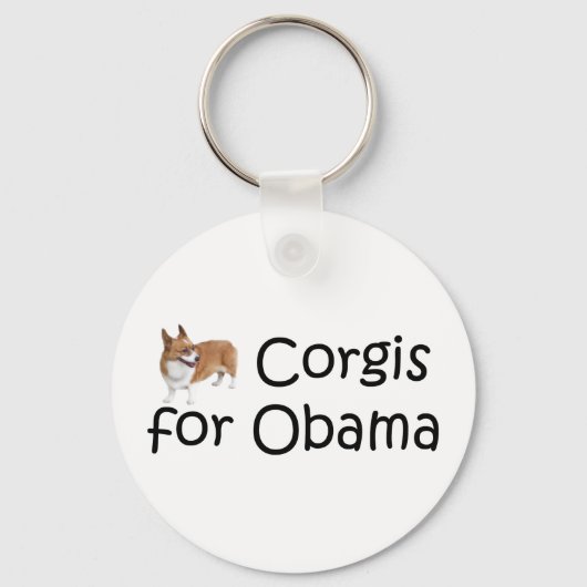 Corgis voor Obama Sleutelhanger (Voorkant)