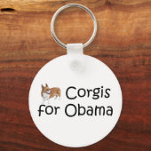 Corgis voor Obama Sleutelhanger (Voorkant)