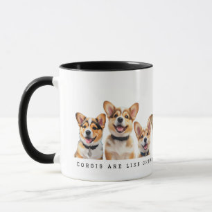 'Corgi's zijn als chips, je kan niet stoppen bij é Mok