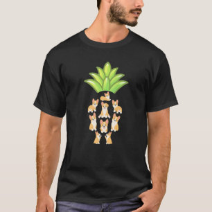 Corgi's Zomer Tropisch Fruit Corgi Ananas Premi T-shirt
