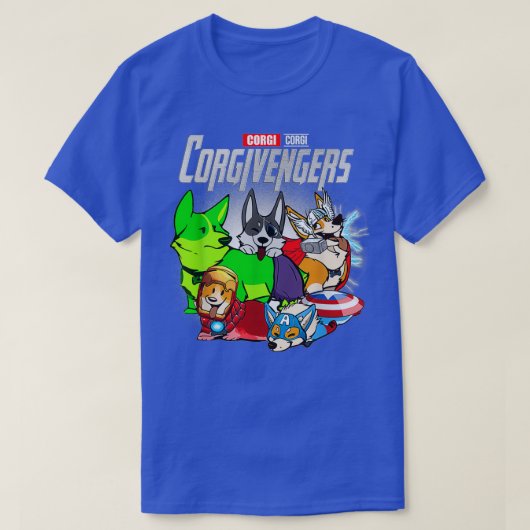 Corgivengers Funny Dog Corgi Gift T-shirt (Design voorkant)