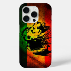 Cori Rasta Reggae Graffiti Vlag Leeuw iPhone 15 Pro Case