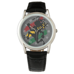 Cori Rasta Reggae Graffiti Vlag Leeuw Horloge