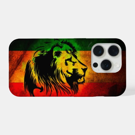 Cori Rasta Reggae Graffiti Vlag Leeuw iPhone Hoesje (Achterkant horizontaal)