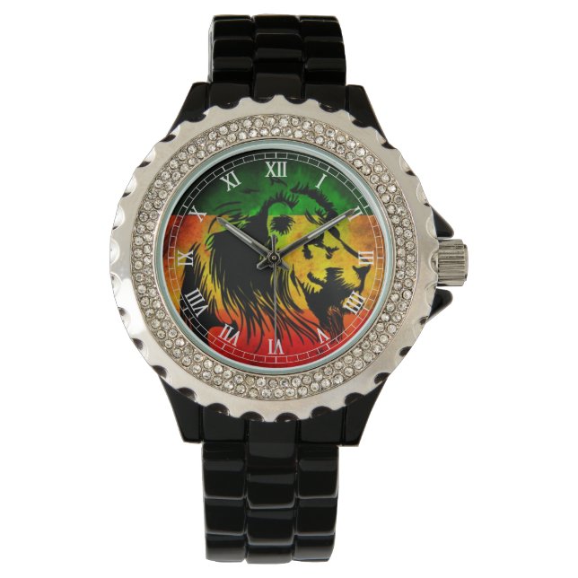 Cori Reith Rasta reggae lion Horloge (Voorkant)
