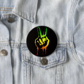 Cori Reith Rasta reggae peace Ronde Button 7,6 Cm (In situ)