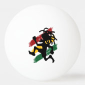 Cori Reith Rasta reggae rasta man vlag Pingpongbal (Achterkant)