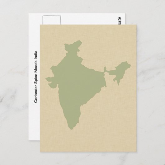 Coriander Blue Spice Moods India Briefkaart (Voorkant / Achterkant)