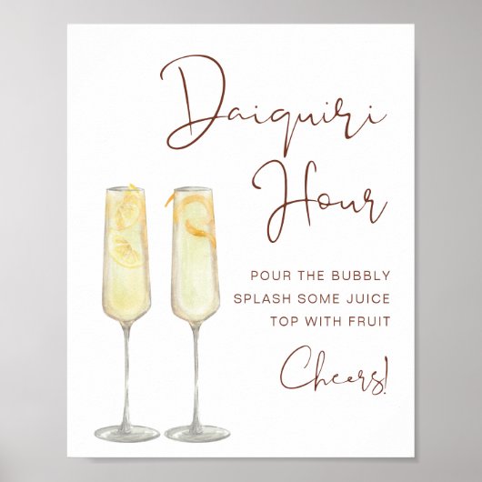 CORIANDER Boheemse Bruids Daiquiri Uur Poster (Voorkant)