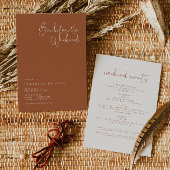 CORIANDER Bohemian Burnt Oranje Bachelorette Kaart