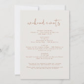 CORIANDER Bohemian Burnt Oranje Bachelorette Kaart (Achterkant)