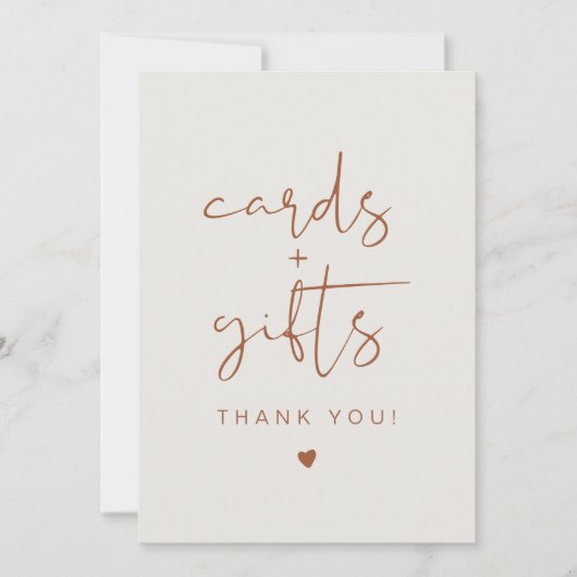 CORIANDER Bohemian Burnt Oranje Cards & Gifts Sign Kaart (Voorkant)