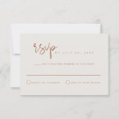 CORIANDER - Bohemian Earth Tone Burnt Oranje RSVP Kaart (Voorkant)