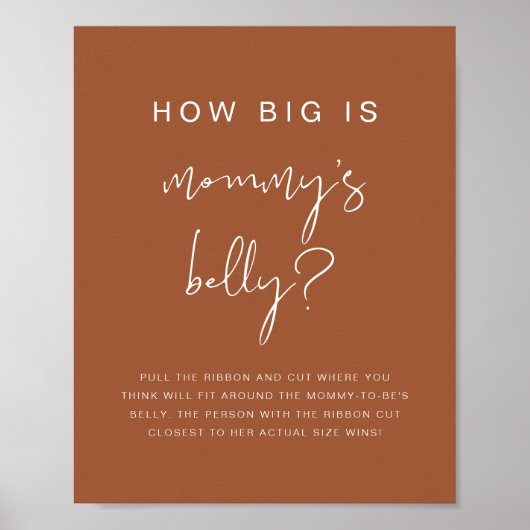 CORIANDER Bohemian Hoe groot is haar Belly Game Poster (Voorkant)