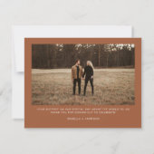 CORIANDER Bohemian Rust Foto bedankt! Kaart (Achterkant)