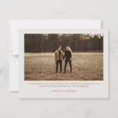 CORIANDER Bohemian Terracotta Foto bedankt! Kaart (Achterkant)