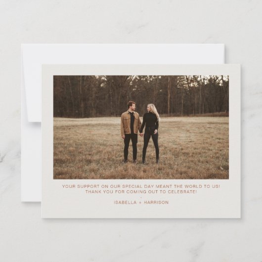 CORIANDER Bohemian Terracotta Foto bedankt! Kaart (Achterkant)