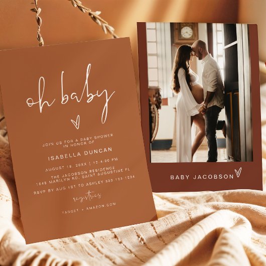 CORIANDER Bohemian Terracotta Oh Baby Kaart