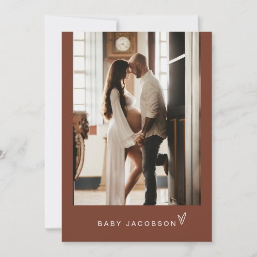 CORIANDER Bohemian Terracotta Oh Baby Kaart (Achterkant)