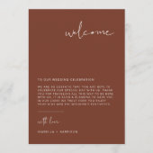 CORIANDER Bohemian Welcome Letter Chronologie Kaar Menu (Voorkant)