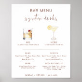 CORIANDER Boho Cocktail Signature Drink Bar Menu Poster (Voorkant)