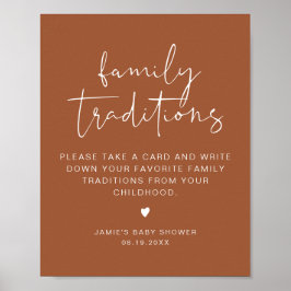 CORIANDER Boho Familie Traditions Baby shower Pos Poster