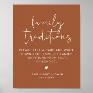CORIANDER Boho Familie Traditions Baby shower Pos Poster