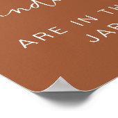 CORIANDER Boho Hoeveel Snoepjes Baby shower Poster (Hoek)