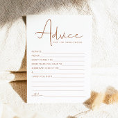 CORIANDER Boho Pas getrouwd Advice and Wishes Game Kaart