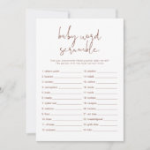 CORIANDER Boho Roestige Baby Woord Verwarring Spel Kaart (Voorkant)