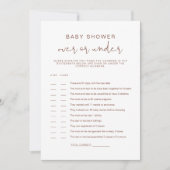 CORIANDER Boho Rust over onder Baby shower Kaart (Voorkant)