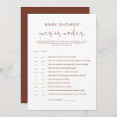 CORIANDER Boho Rust over onder Baby shower Kaart (Voorkant / Achterkant)