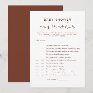 CORIANDER Boho Rust over onder Baby shower Kaart