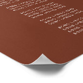 CORIANDER Boho Rust Wedding Song Lyrics Poster (Hoek)