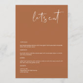 CORIANDER Boho Terracotta 5x7" Laten we het menu E (Voorkant)