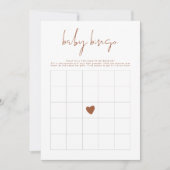 CORIANDER Boho Terracotta Baby shower Bingo Game I Kaart (Voorkant)