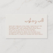 CORIANDER Boho Terracotta Beige Wishing Well Card Informatiekaartje (Voorkant)